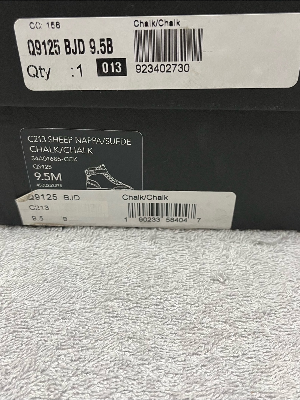 Coach Q9125 C213 Chalk White Leather Suede High Top Sneakers Shoes size 9.5 - Picture 3 of 11